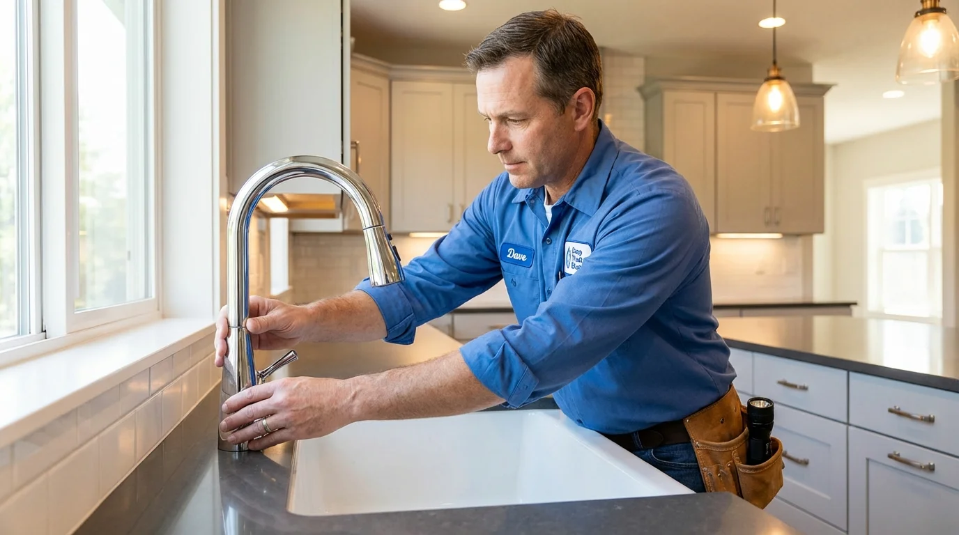 Kitchen faucet installation by Johns Plumbing LLC in Golden Meadow